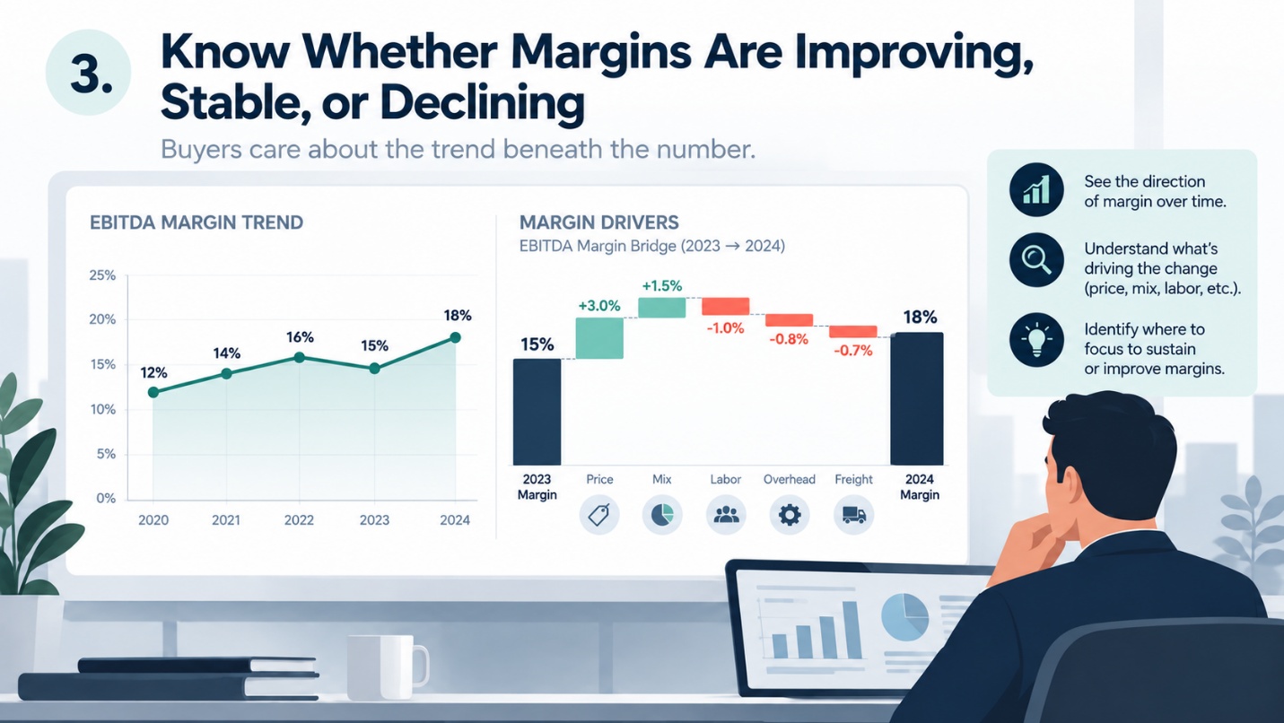 Margin trends and the drivers behind margin changes
